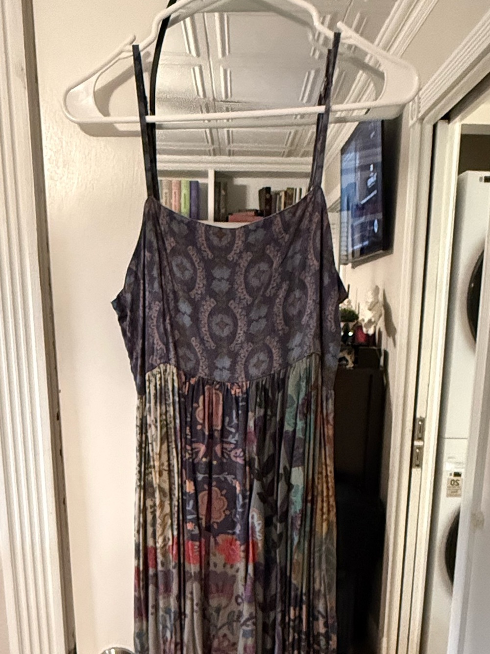 NATURAL LIFE Blues Purples Multicolor Boho Maxi Dress